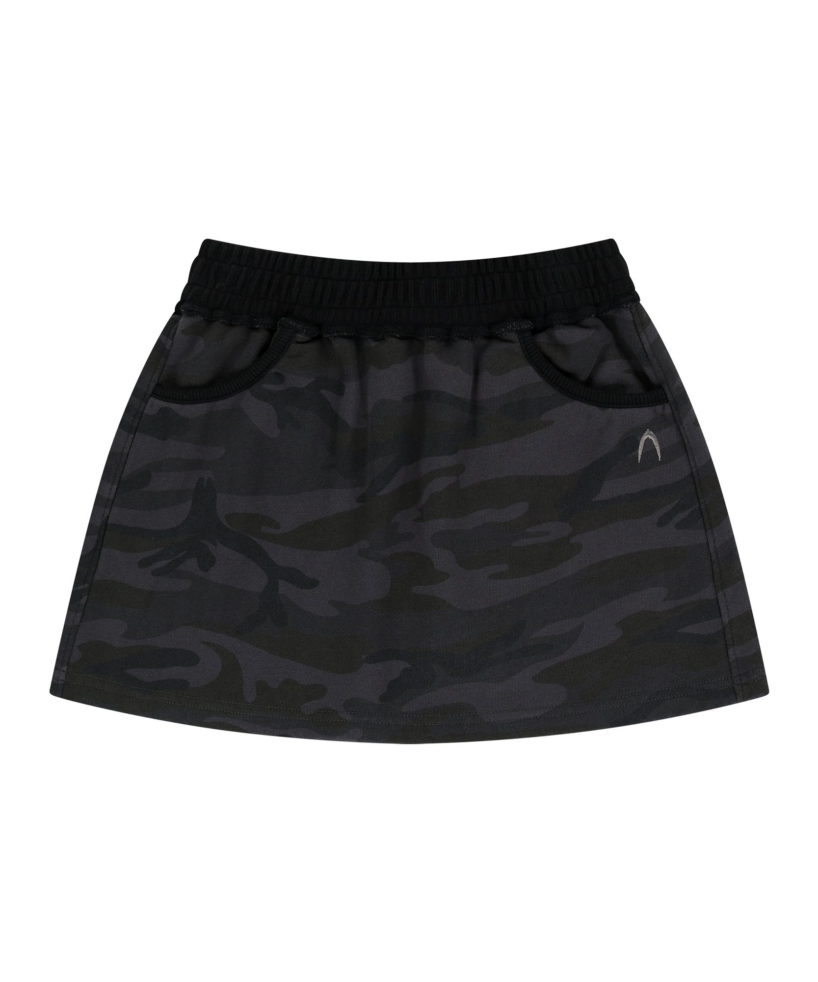 ◆AAKAM◆ Camouflage Logo Sweat Skirt Black AK24SK01BK MUSINSA | AAKAM Camouflage Logo Sweat Skirt (Black)