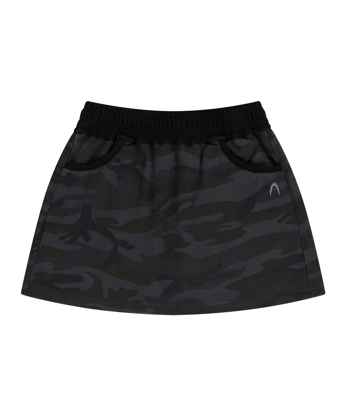 아캄(AAKAM) Camouflage Logo Sweat Skirt (Black)