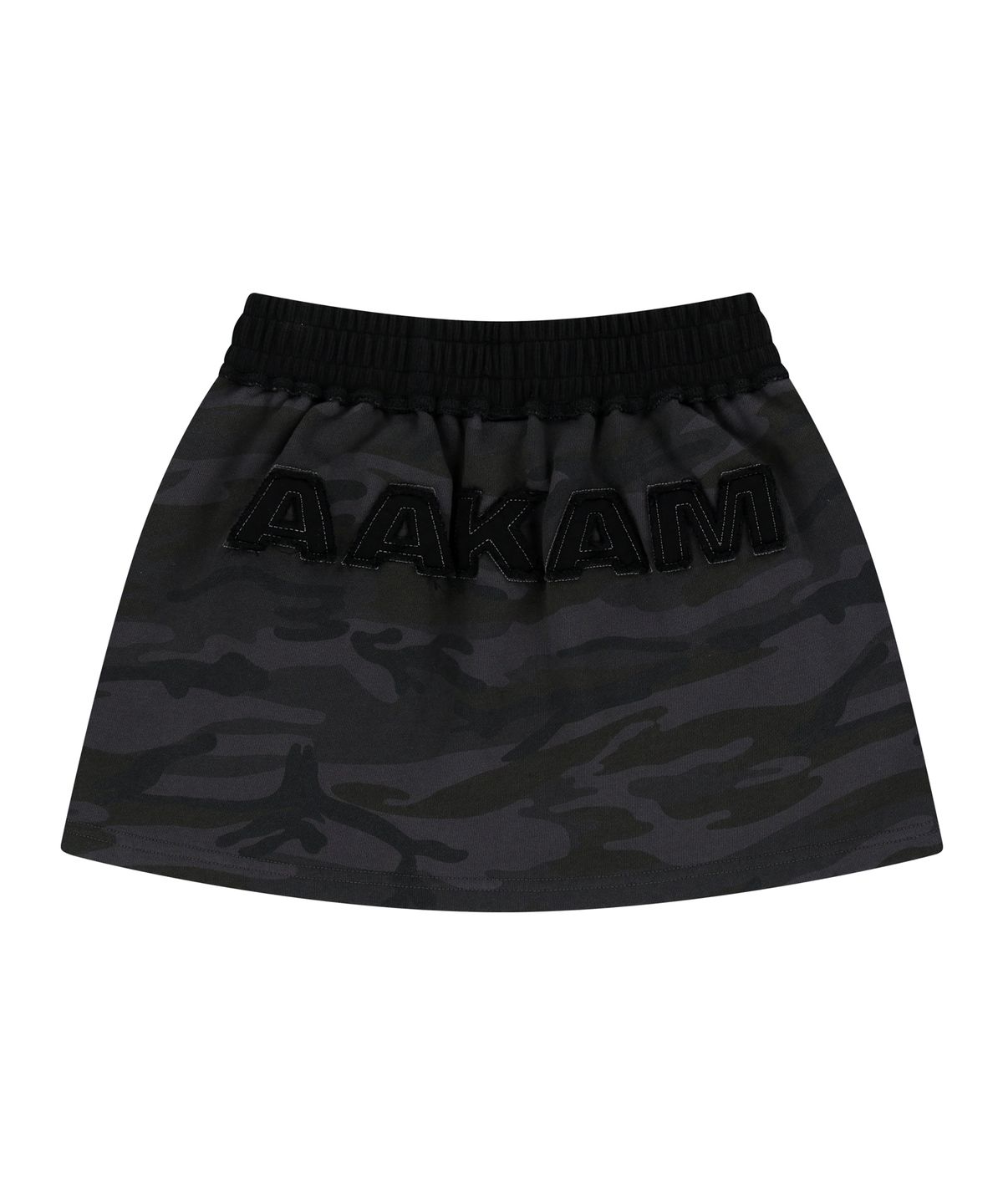 아캄(AAKAM) Camouflage Logo Sweat Skirt (Black)