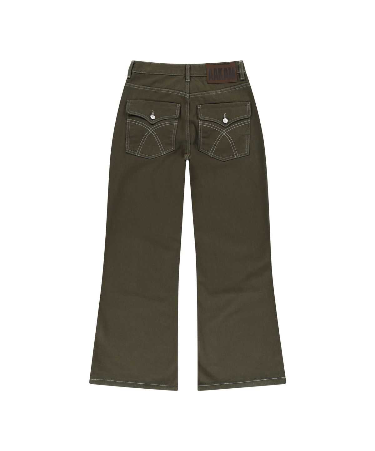 아캄(AAKAM) Western Studded Cotton Pants (Khaki)