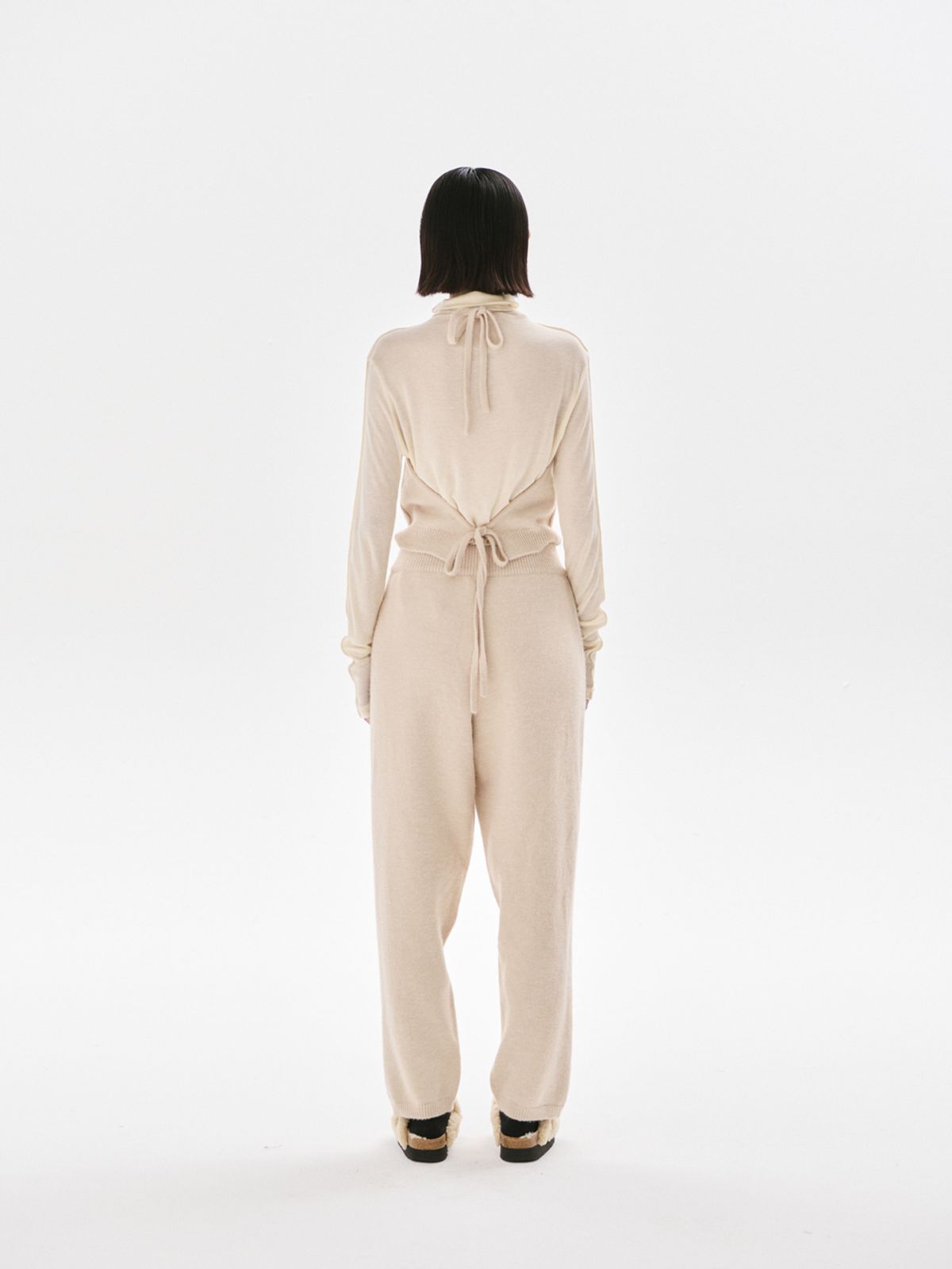 무니쉬(MOONISH) Rogge knit jumpsuit_BEIGE