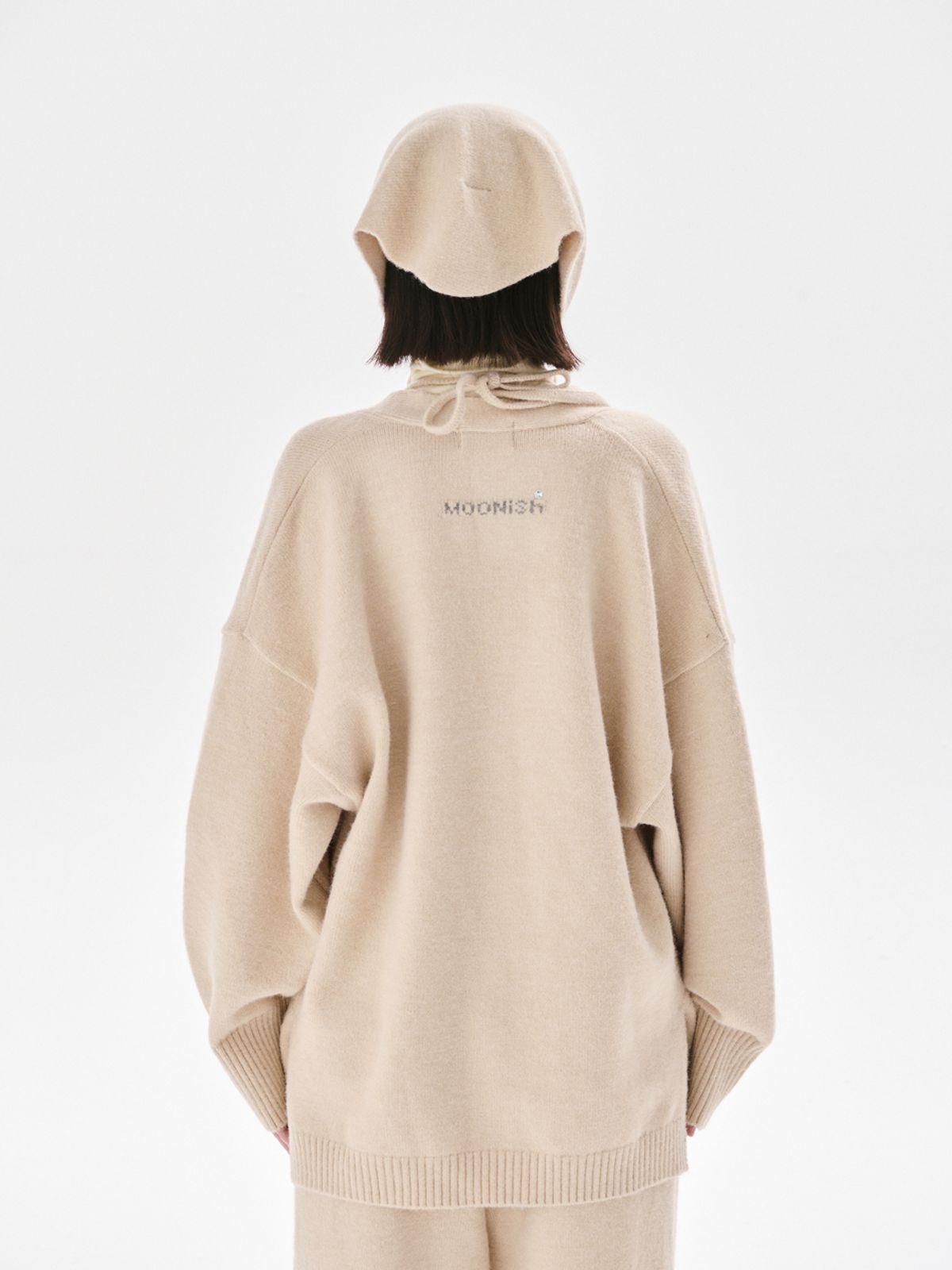 무니쉬(MOONISH) Rogge knit cardigan_BEIGE