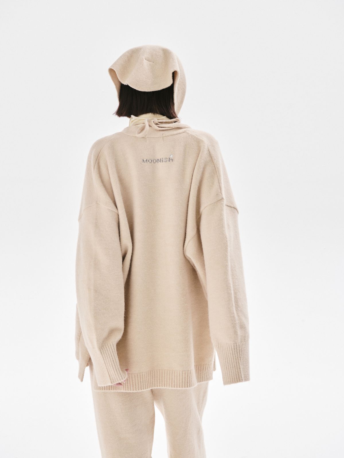 무니쉬(MOONISH) Rogge knit cardigan_BEIGE
