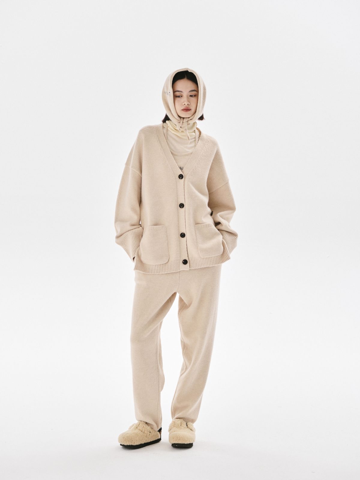 무니쉬(MOONISH) Rogge knit cardigan_BEIGE