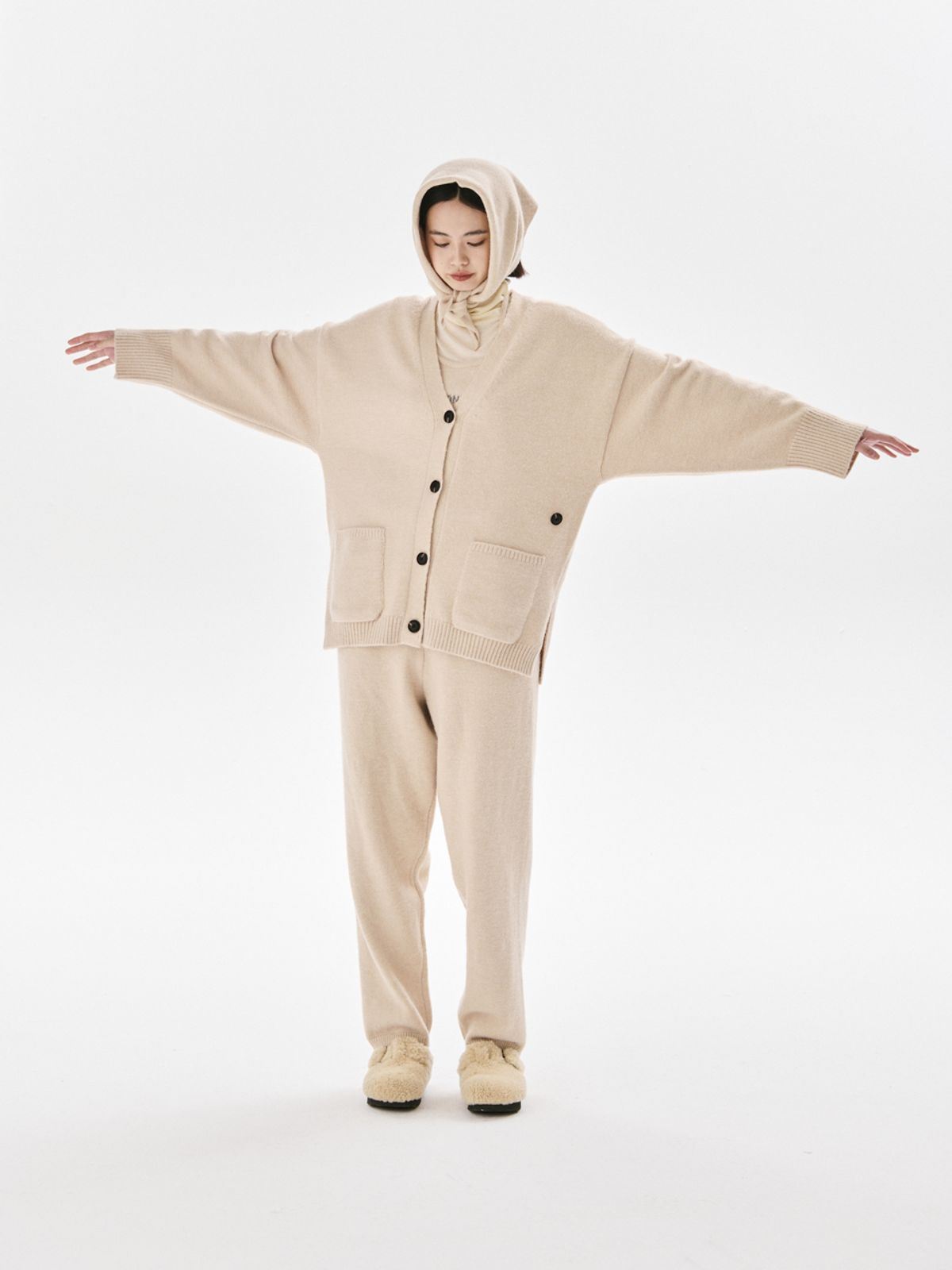 무니쉬(MOONISH) Rogge knit cardigan_BEIGE