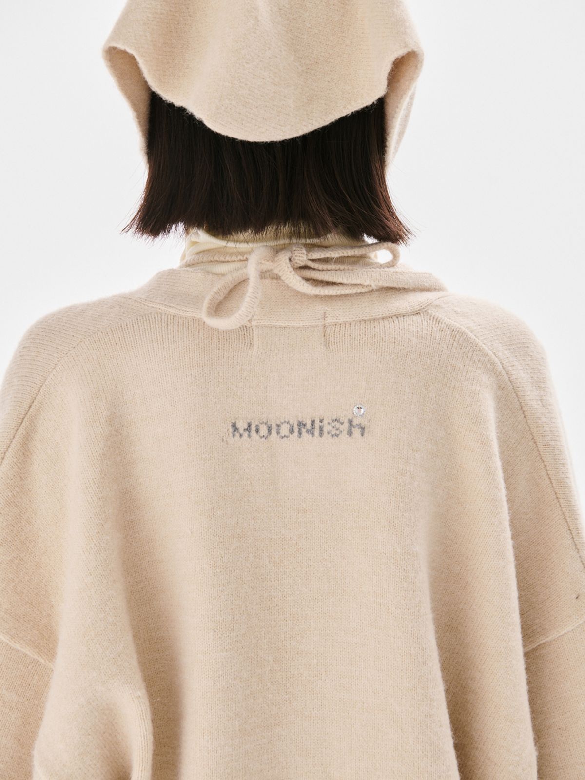 무니쉬(MOONISH) Rogge knit cardigan_BEIGE