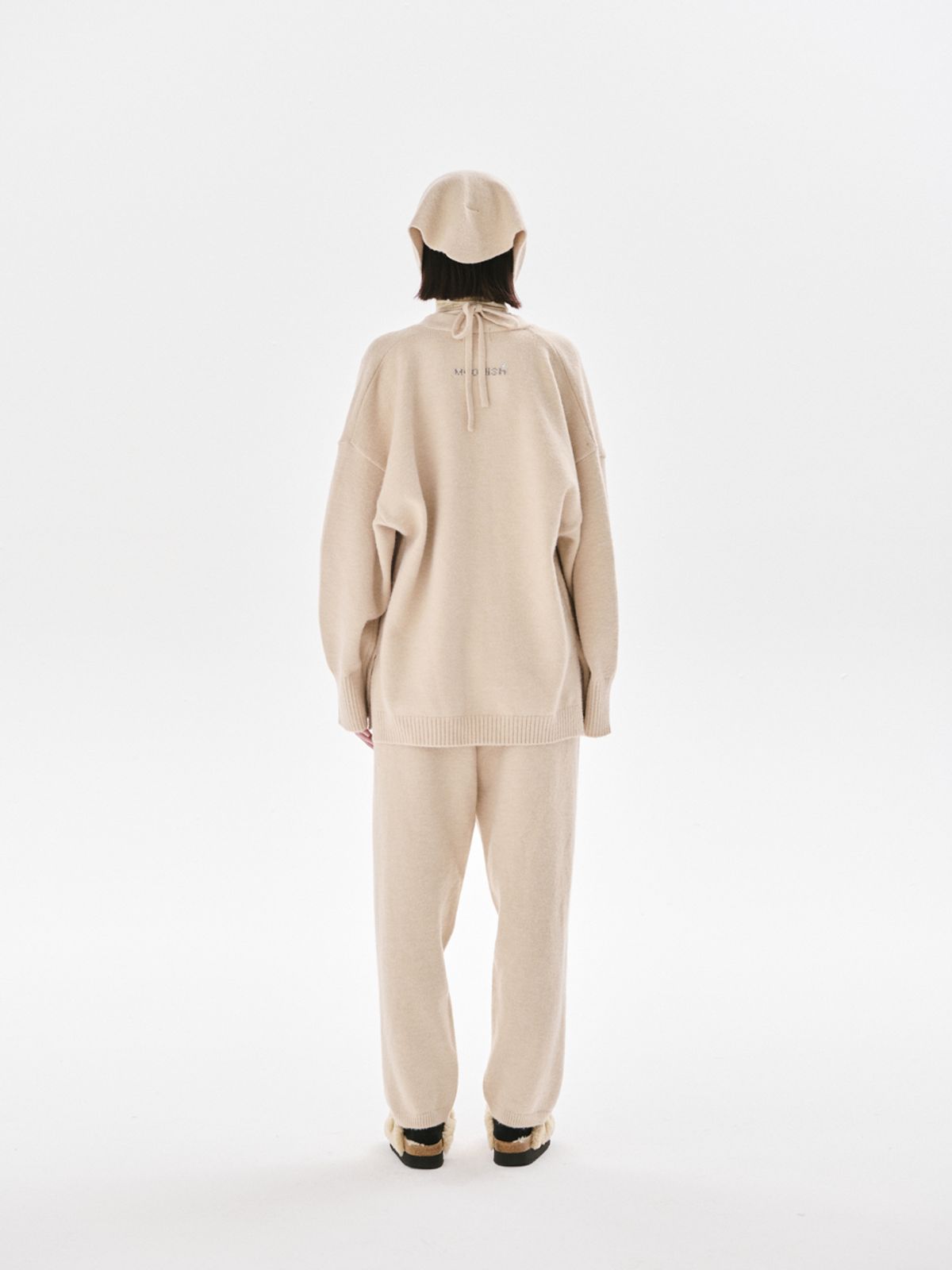 무니쉬(MOONISH) Rogge knit cardigan_BEIGE