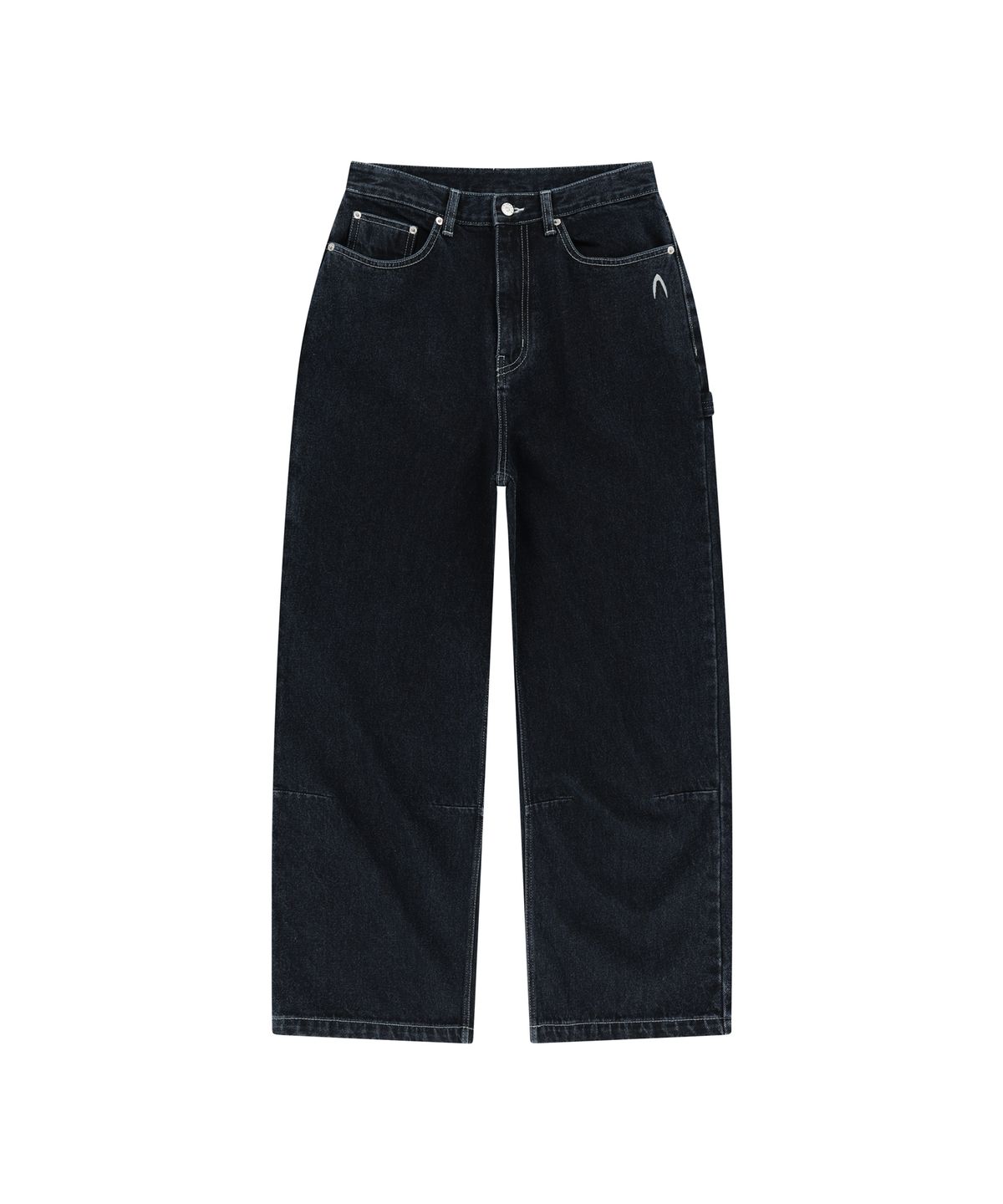 아캄(AAKAM) Needlework Carpenter Denim Pants (Blue)