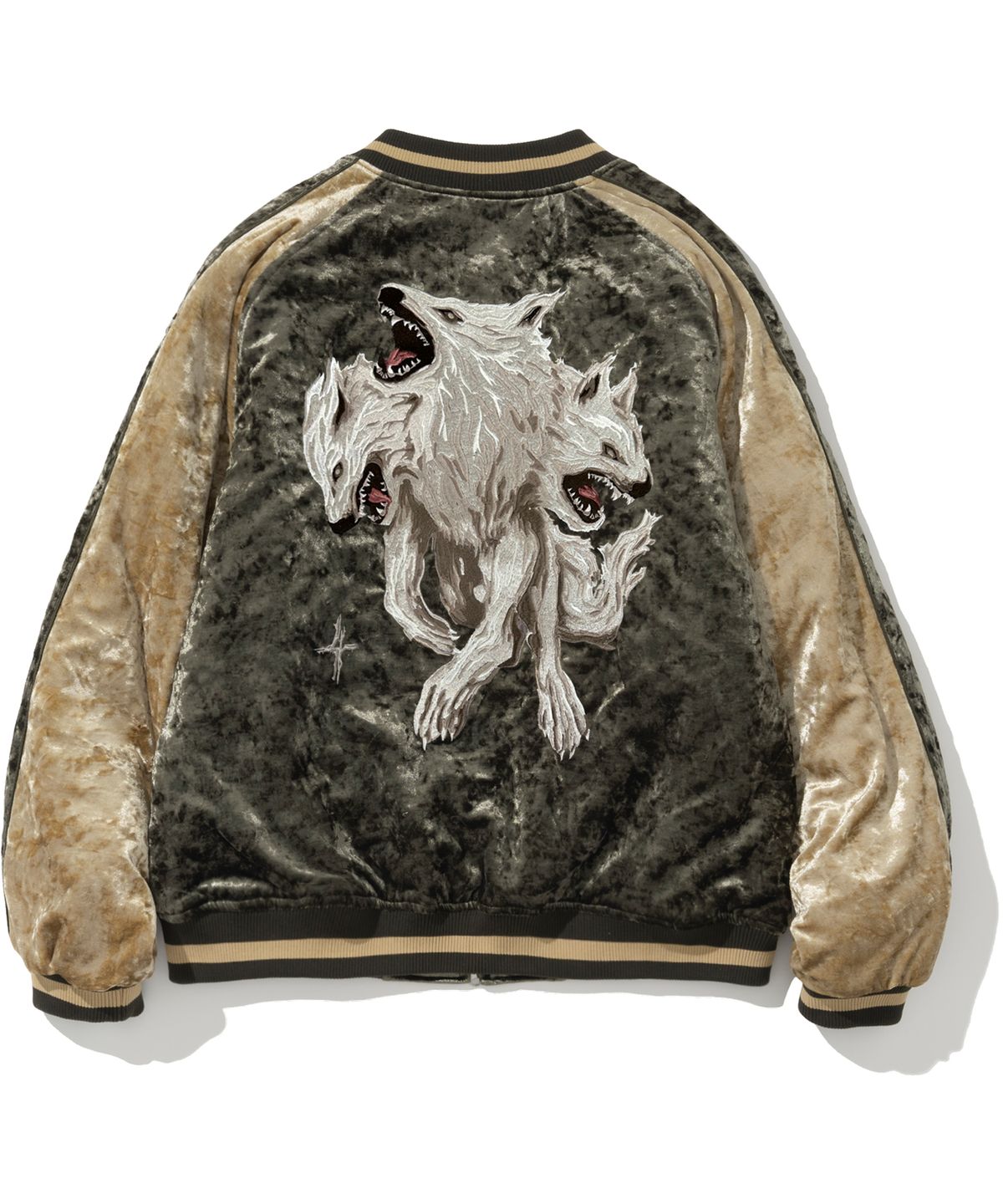 낫포너드(NOT4NERD) Wolf Souvenir Quilting Blouson Jacket - Khaki