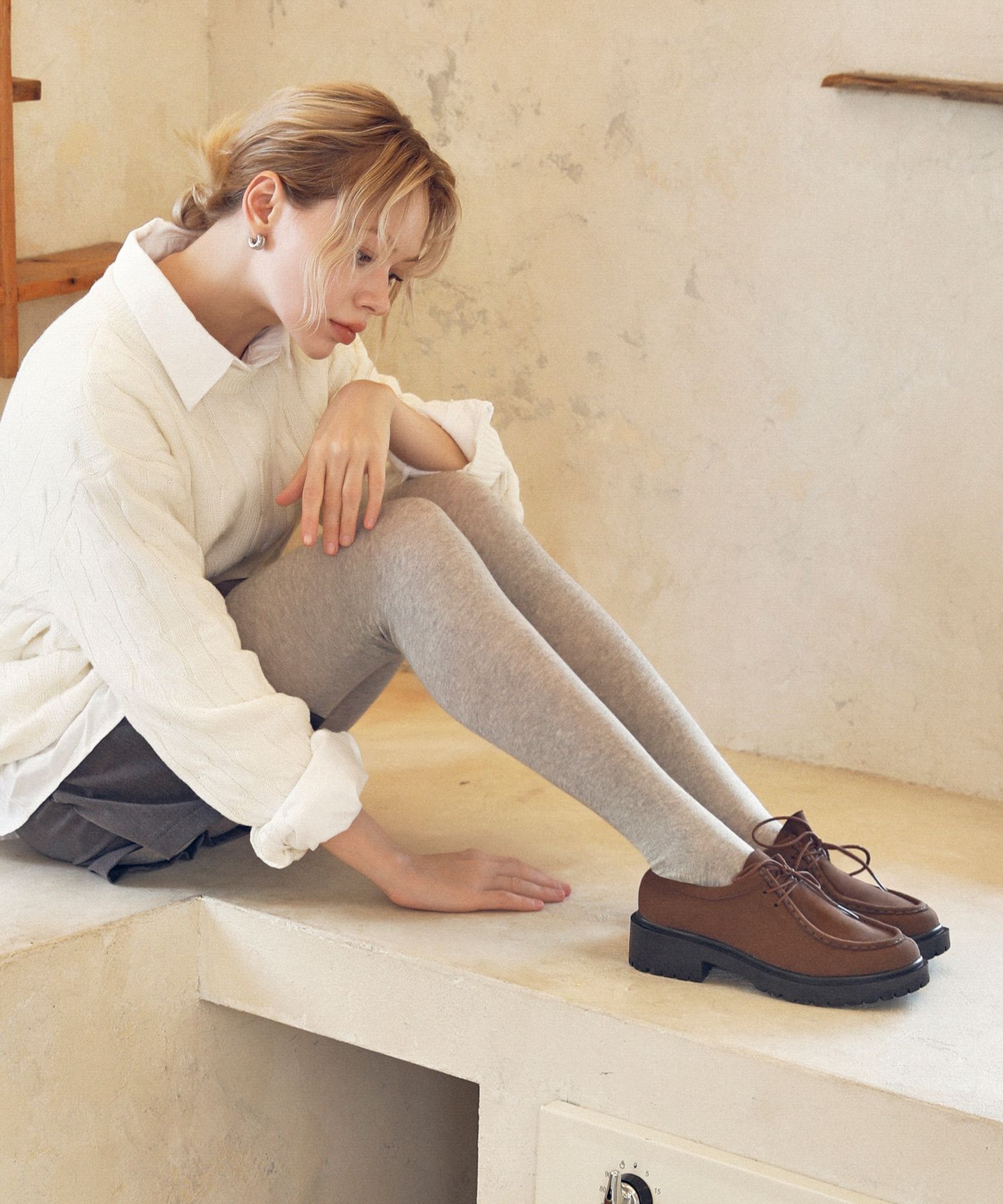フラットシューズ ^custommade^ 45cm suede mock shoes sophie CW0069BE MUSINSA | CUSTOMADE WOMAN 4.5cm Suede Mock Shoes Sophie