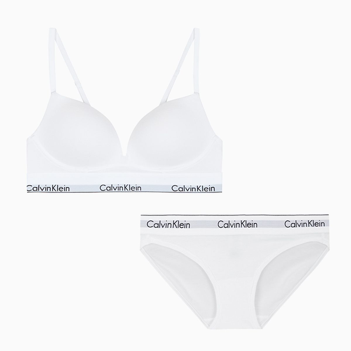 캘빈클라인 언더웨어(CALVIN KLEIN UNDERWEAR) 여성 아이콘 코튼 모달 AF 푸쉬업 브라렛+팬티 세트 (3Color)