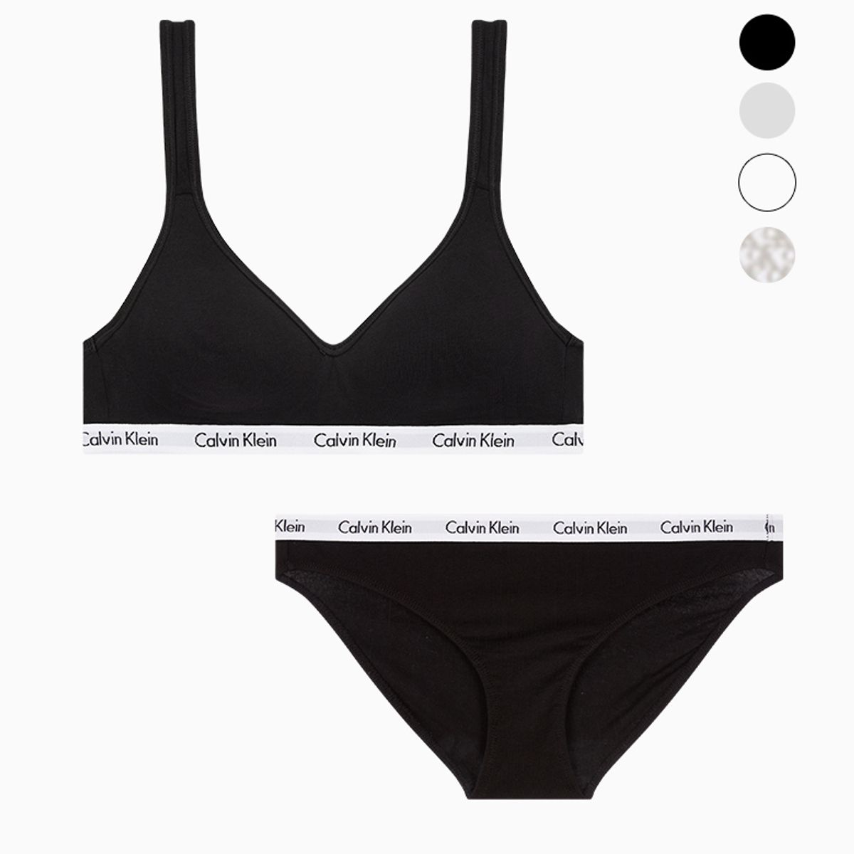 캘빈클라인 언더웨어(CALVIN KLEIN UNDERWEAR) 여성 아이콘 코튼 모달 후크형 리프트 브라렛+팬티 세트 (3 Color)