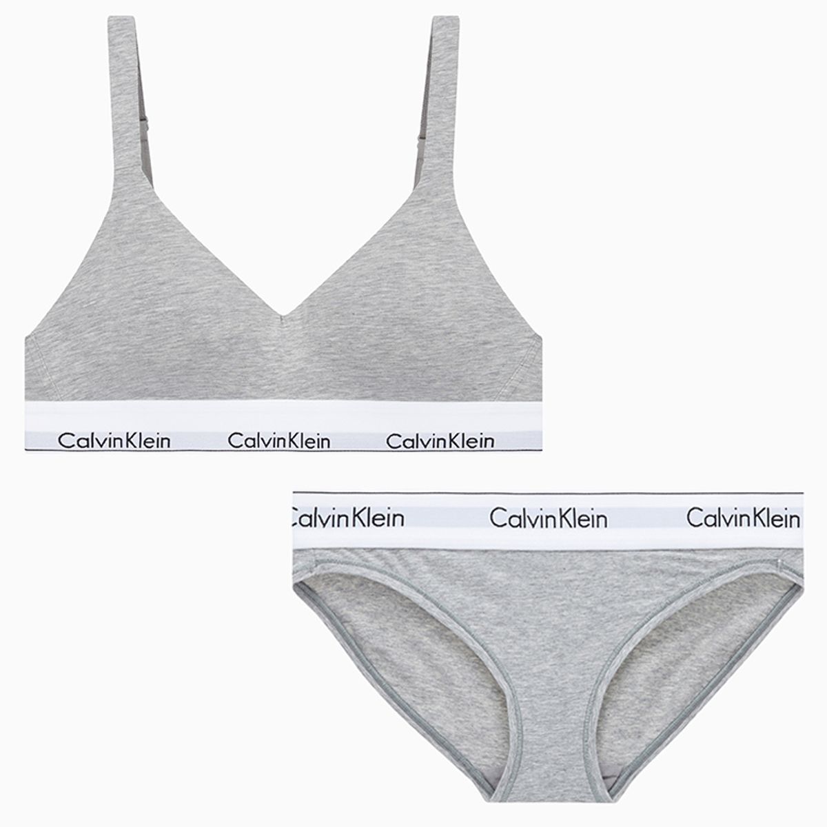 캘빈클라인 언더웨어(CALVIN KLEIN UNDERWEAR) 여성 아이콘 코튼 모달 후크형 리프트 브라렛+팬티 세트 (3 Color)