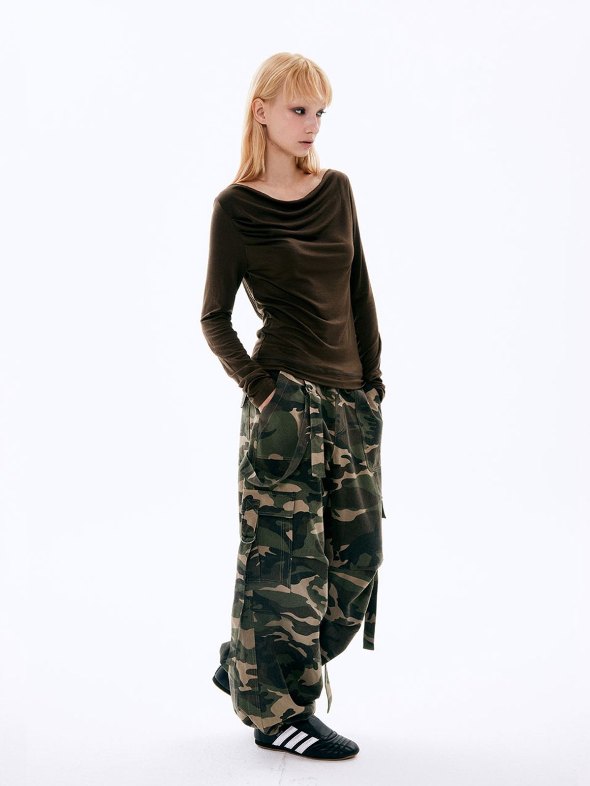 비수스(VISUS) D-ring Cargo Pants_Camoflage