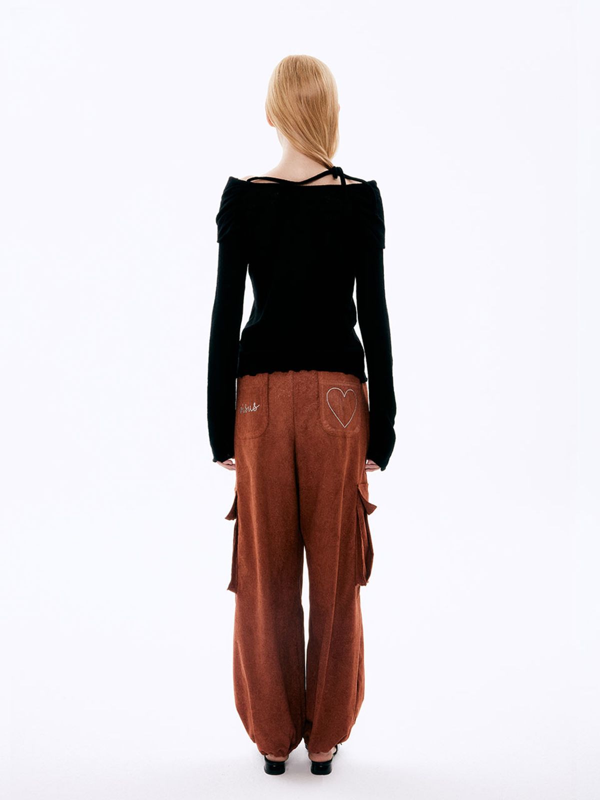 비수스(VISUS) Paisley Corduroy Pants_Brick