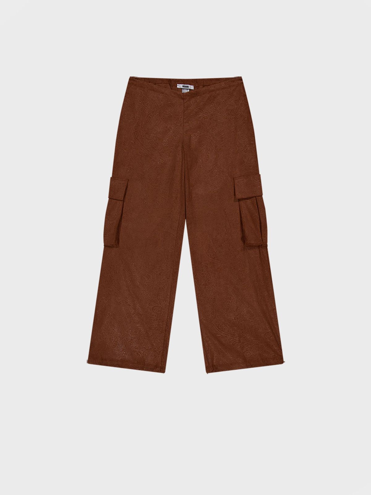 비수스(VISUS) Paisley Corduroy Pants_Brick