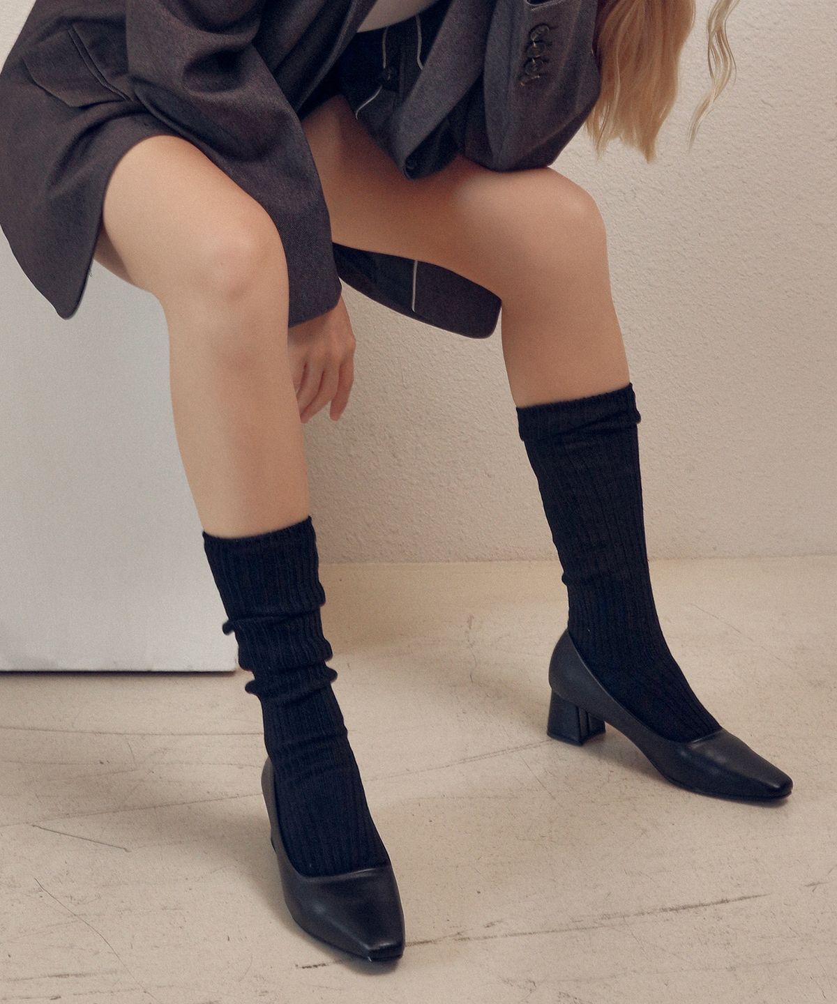 커스텀에이드 우먼(CUSTOMADE WOMAN) 5cm 미들힐 펌프스 에스더(CW0080BK)