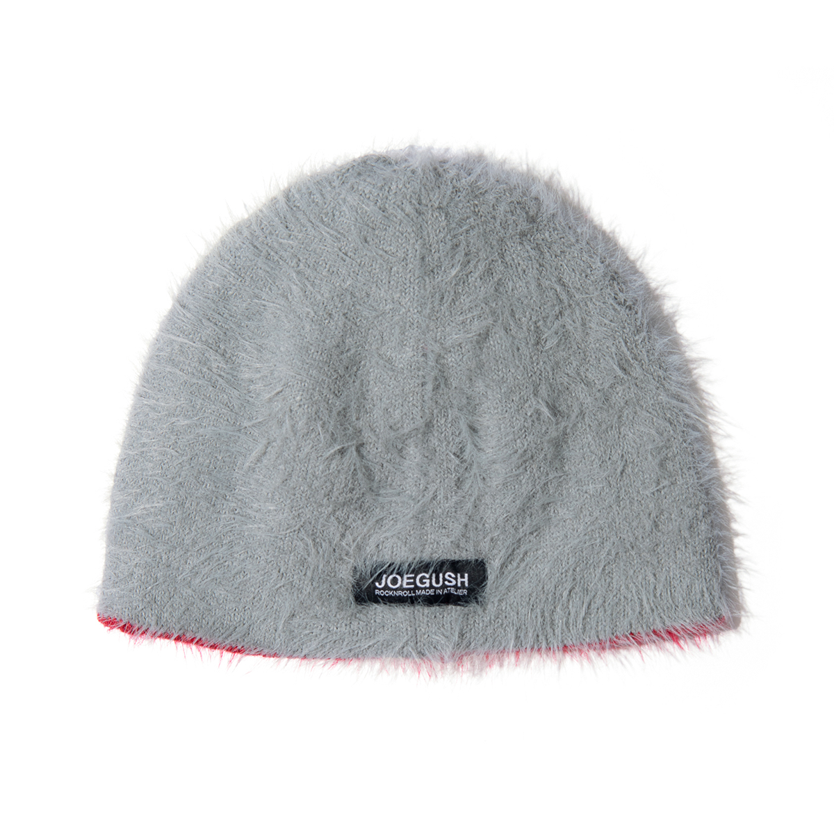 조거쉬(JOEGUSH) Mohair Beanie (Red/Light Grey)