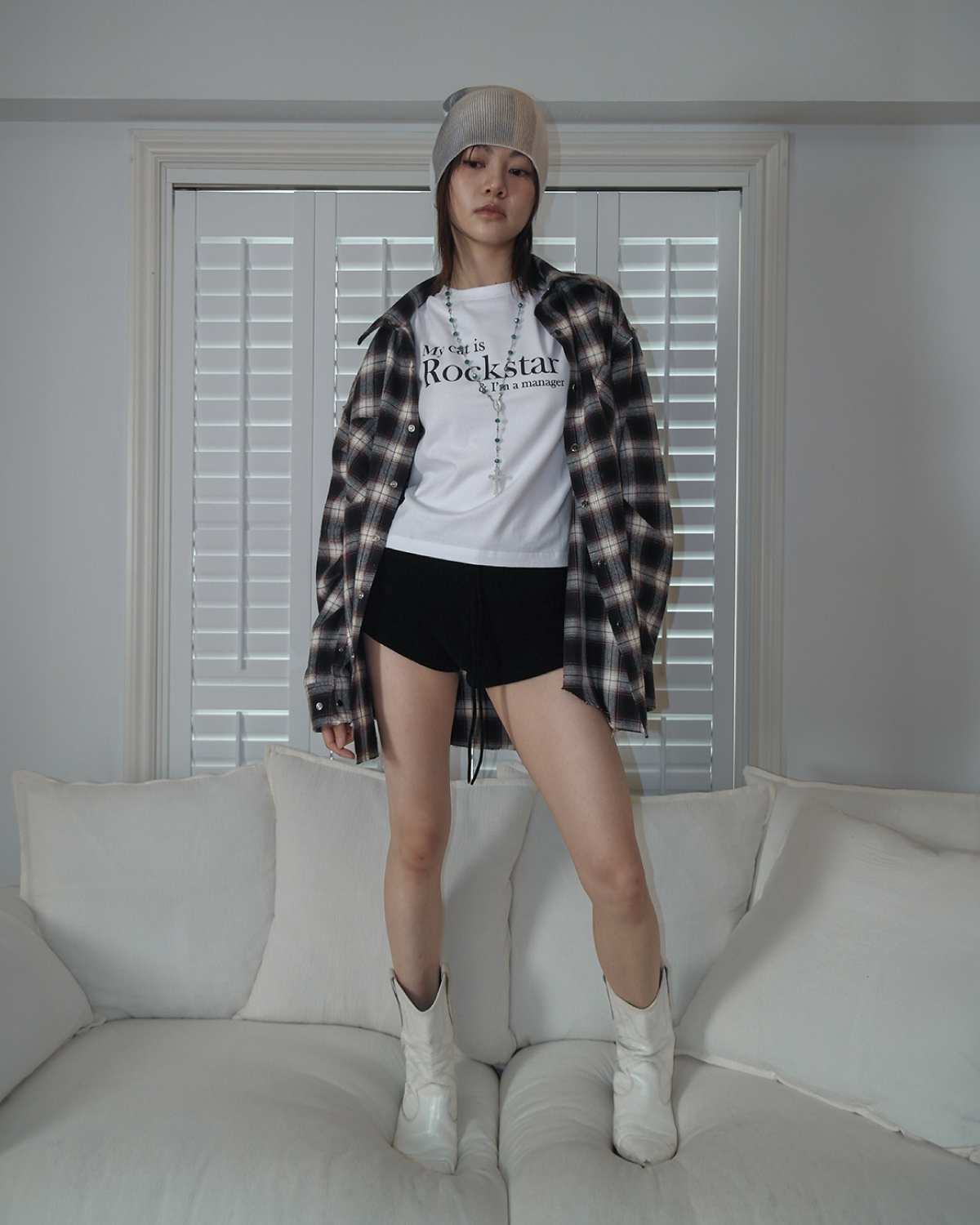 조거쉬(JOEGUSH) Kurt 2 Flannel Shirt (Brown)