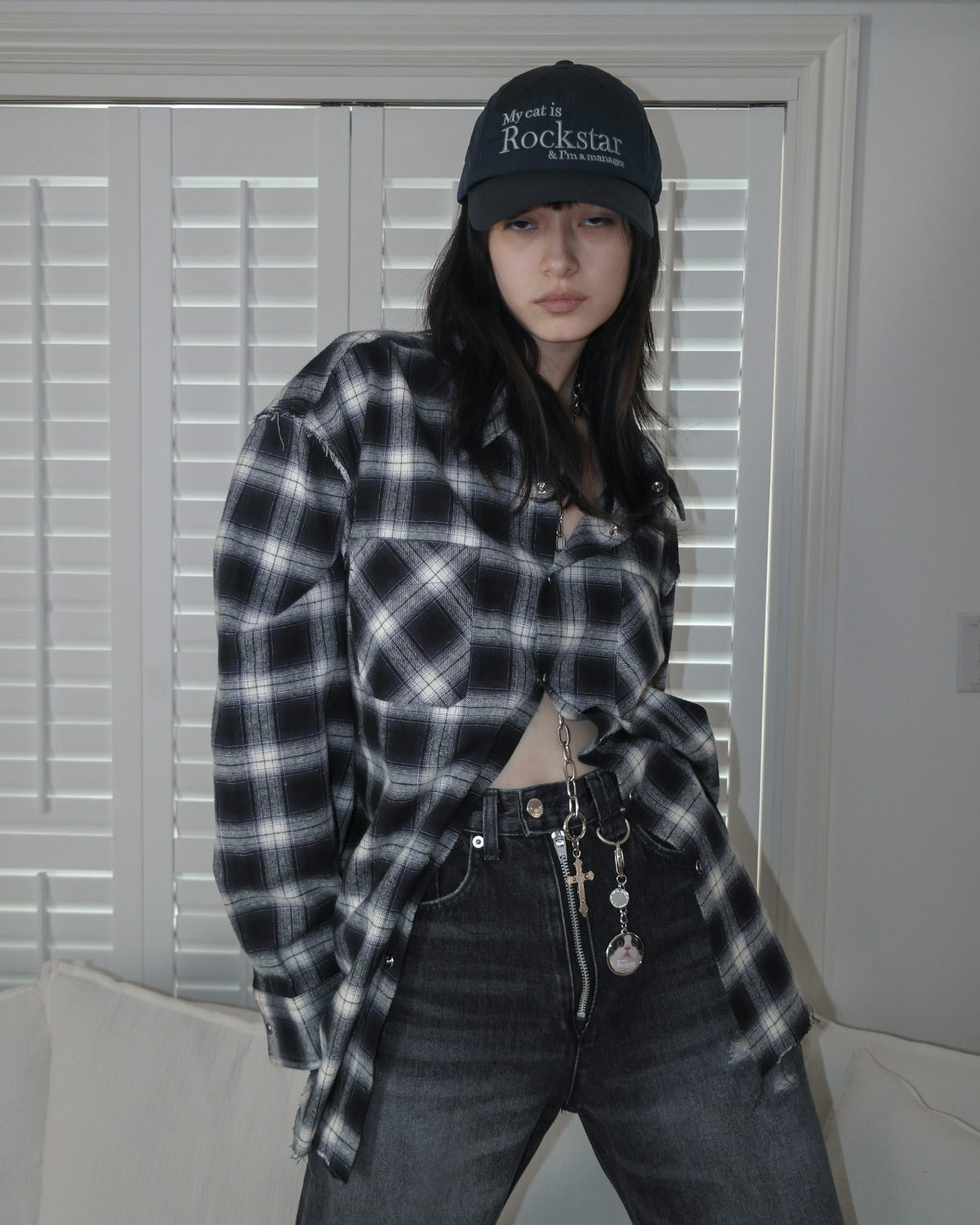 조거쉬(JOEGUSH) Kurt 2 Flannel Shirt (Purple)