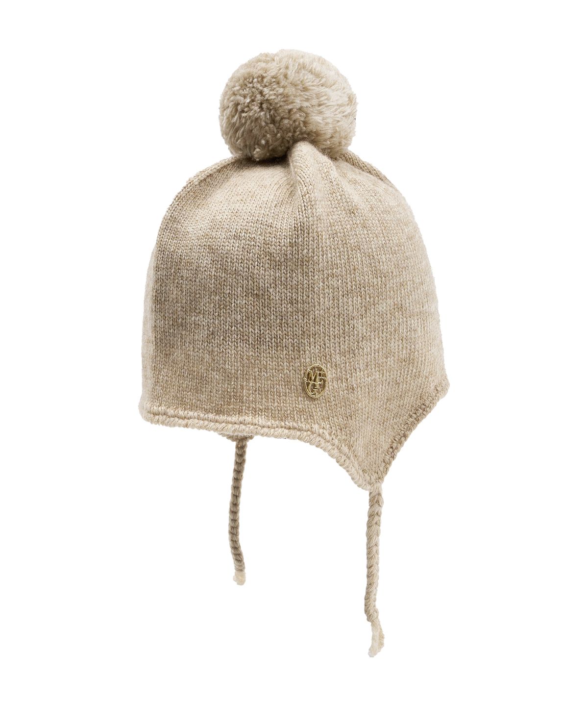 마리떼 키즈(MARITHÉ KIDS) ENFANT CIRCLE LOGO EARFLAP BEANIE beige