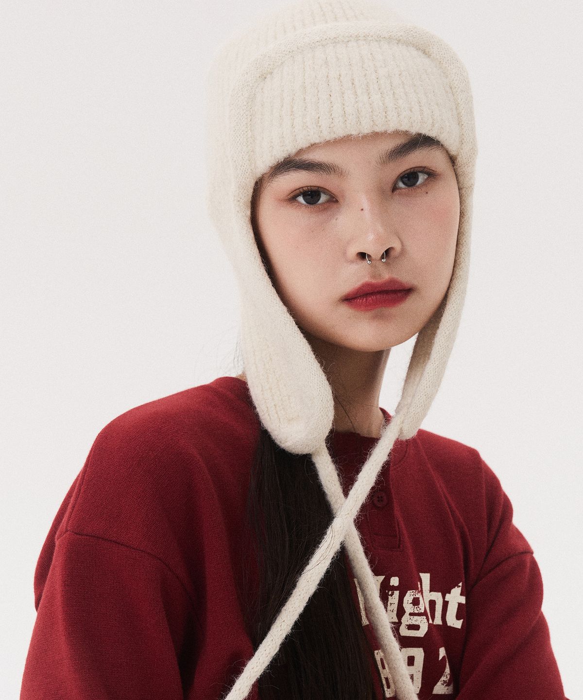 꾸아페(QUAFE) PUPPY EARMUFF BEANIE_ivory