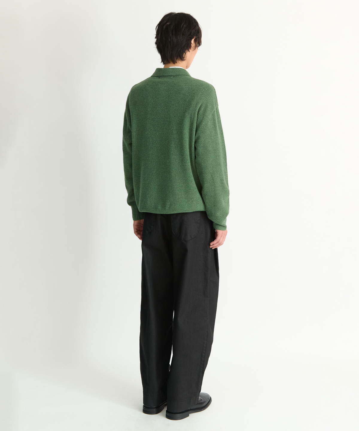 넌블랭크(NONBLANK) 폴로 칼라 니트_GREEN