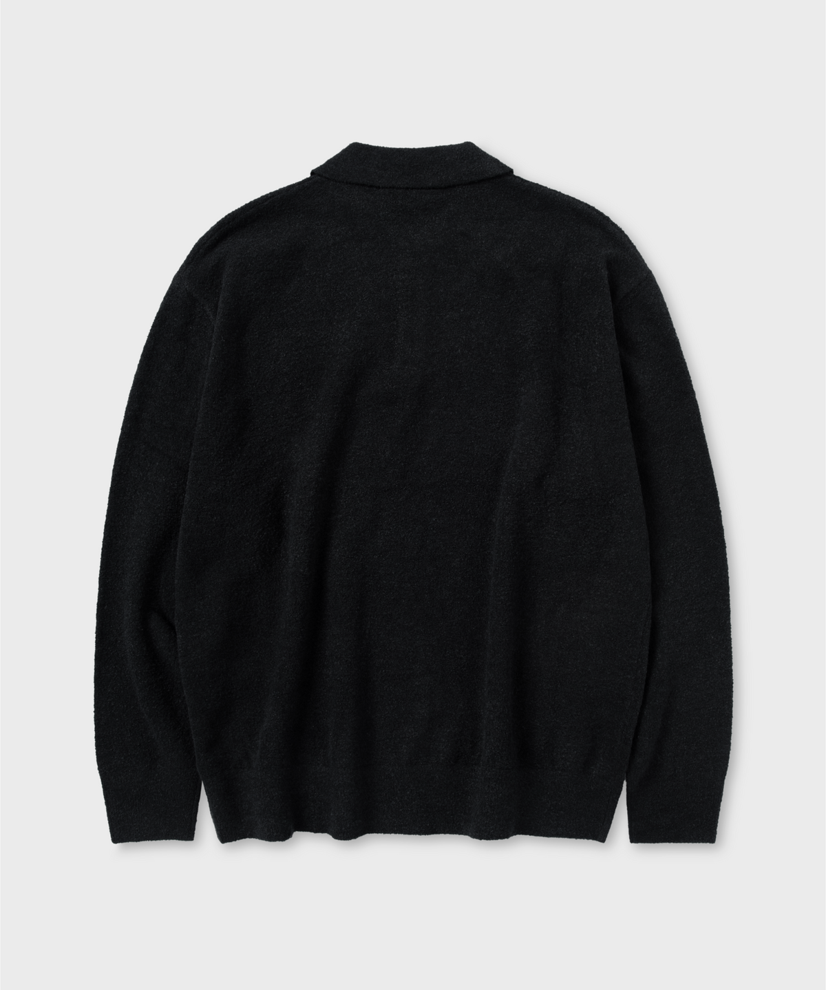 넌블랭크(NONBLANK) 폴로 칼라 니트_DARK GREY