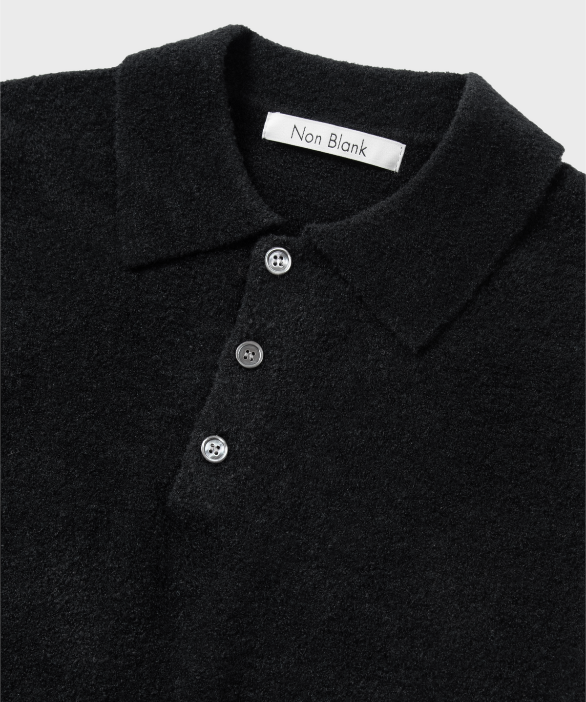 넌블랭크(NONBLANK) 폴로 칼라 니트_DARK GREY
