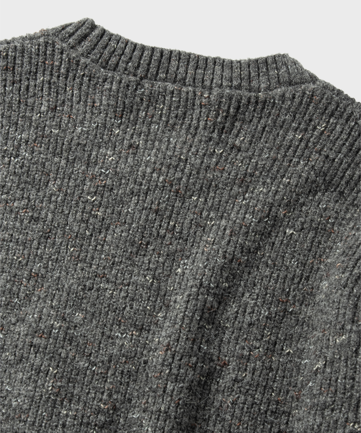 넌블랭크(NONBLANK) 로빈 라운드 니트_MELANGE GREY
