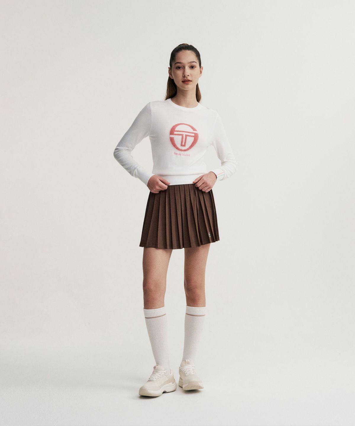 세르지오 타키니(SERGIO TACCHINI) W 리조트 크루넥 풀오버 (White)