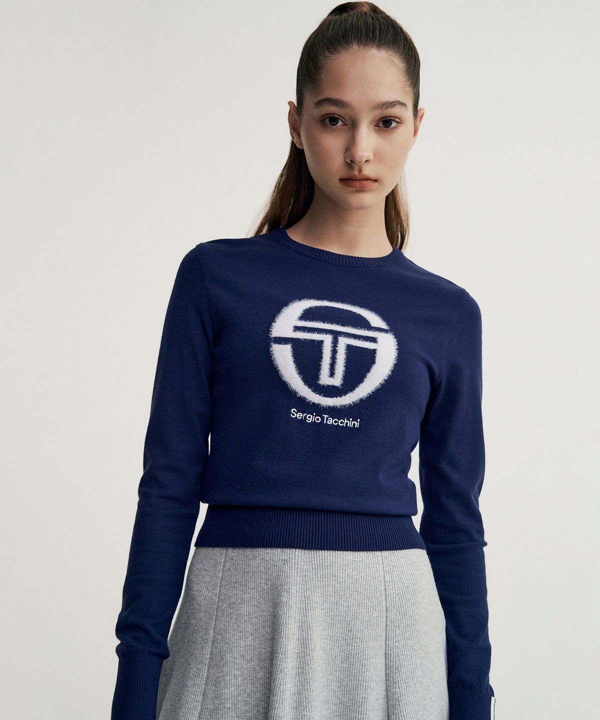세르지오 타키니(SERGIO TACCHINI) W 리조트 크루넥 풀오버 (Navy)