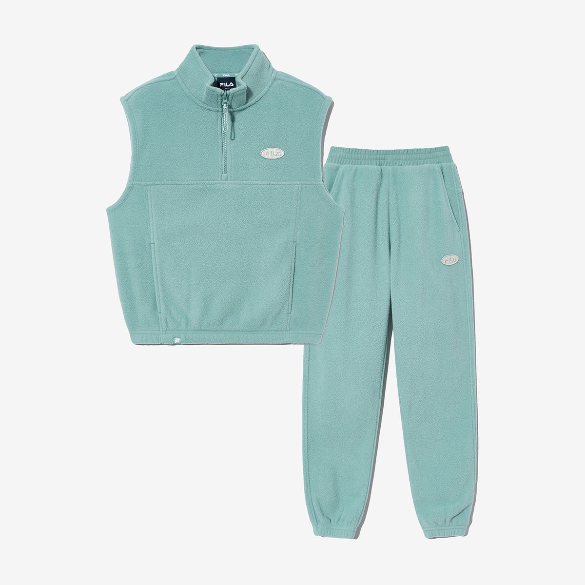 휠라 키즈(FILA KIDS) 플리스 반집엎 조끼 상하세트(FK2FSG4101XBBO)