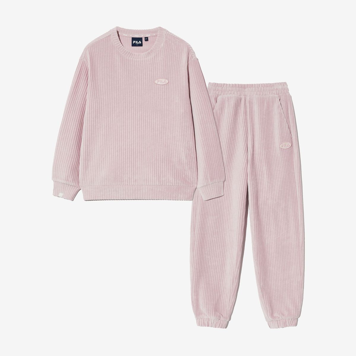 휠라 키즈(FILA KIDS) 벨로아 골지 상하세트(FK2FSG4103XDPK)