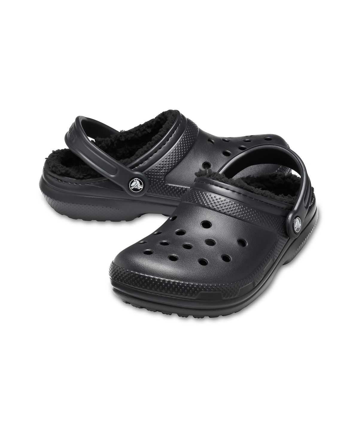 크록스(CROCS) 클래식 라인드 클로그 - 블랙/블랙 / 203591-060