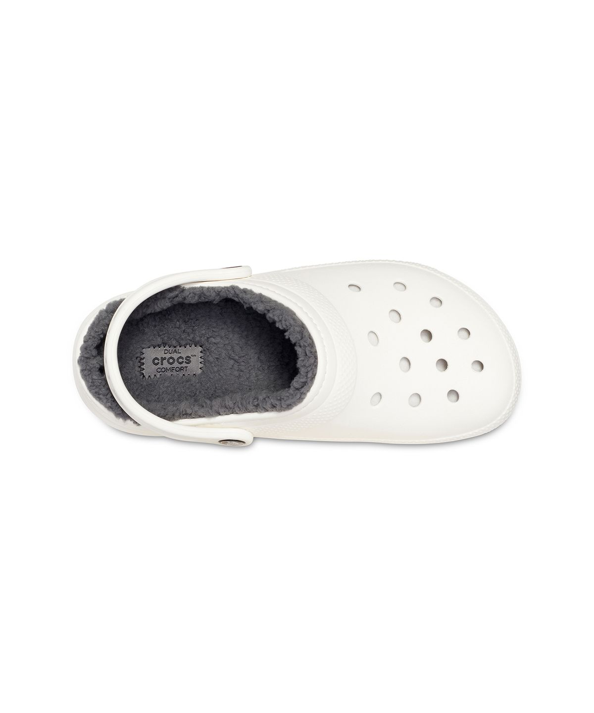크록스(CROCS) 클래식 라인드 클로그 - 화이트/그레이 / 203591-10M