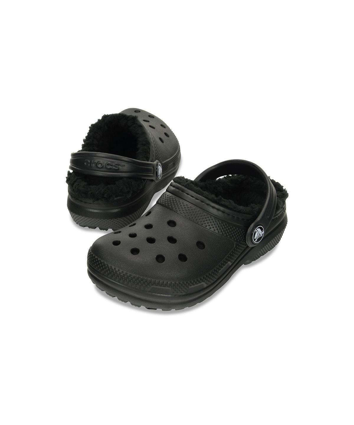 크록스키즈(CROCS KIDS) 클래식 라인드 클로그 키즈 - 블랙/블랙 / 207010-060