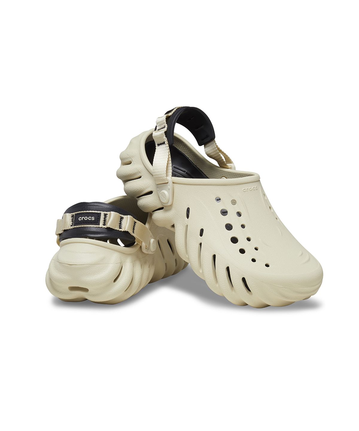 크록스(CROCS) 에코 클로그 - 본/블랙 / 207937-2YJ