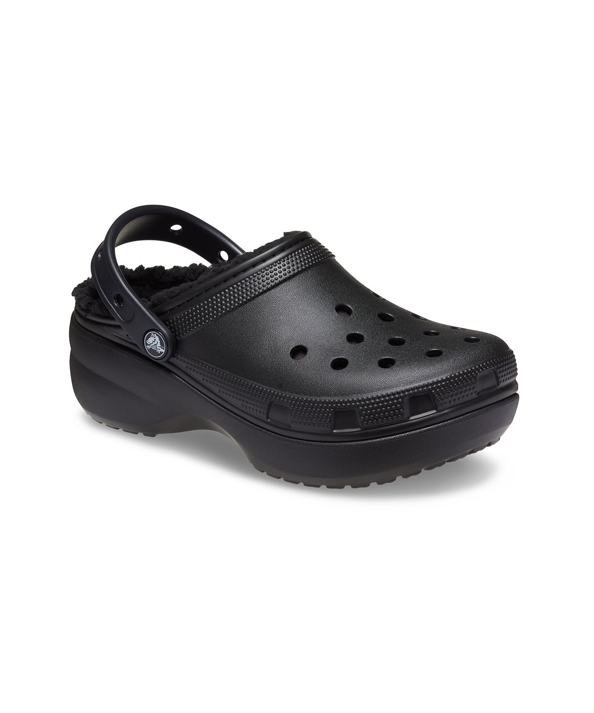 크록스(CROCS) 클래식 플랫폼 라인드 클로그 우먼 - 블랙 / 207938-001