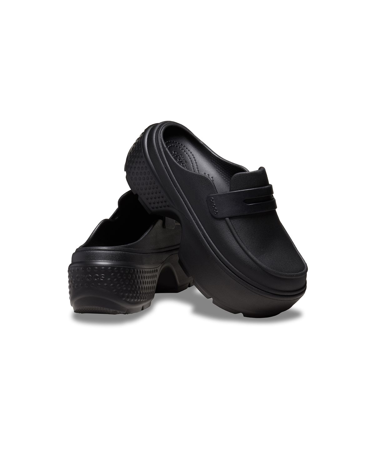 크록스(CROCS) 스톰프 로퍼 - 블랙/블랙 / 209937-060