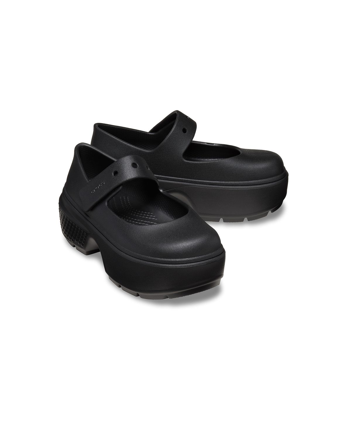 크록스(CROCS) 스톰프 메리제인 - 블랙/블랙 / 209939-060