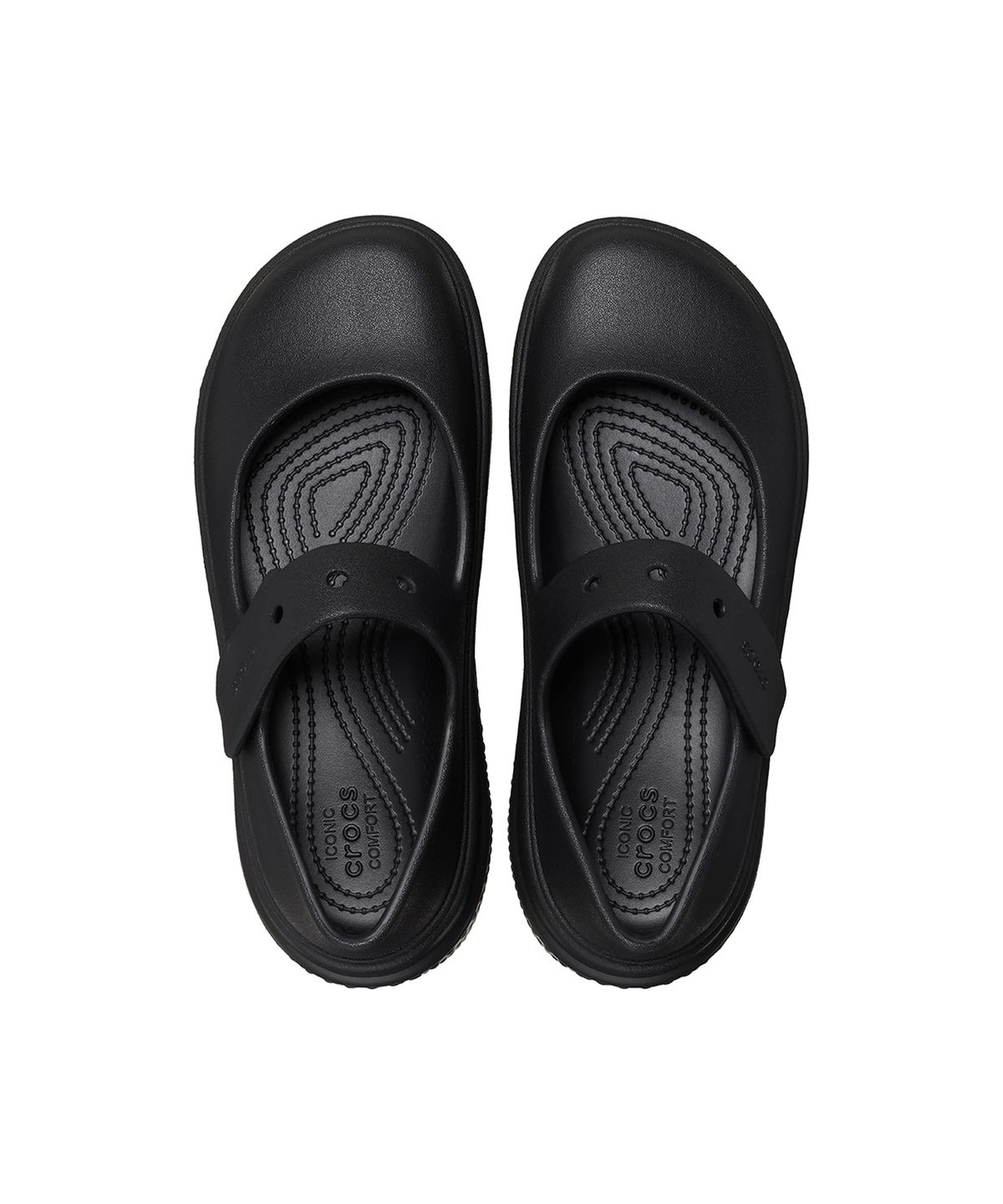 크록스(CROCS) 스톰프 메리제인 - 블랙/블랙 / 209939-060