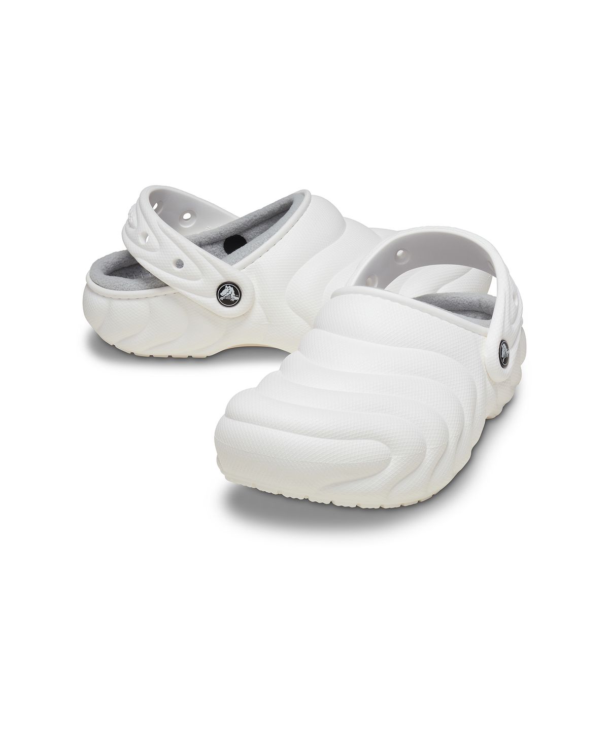 크록스(CROCS) 클래식 라인드 오버퍼프 클로그 - 화이트 / 210059-100