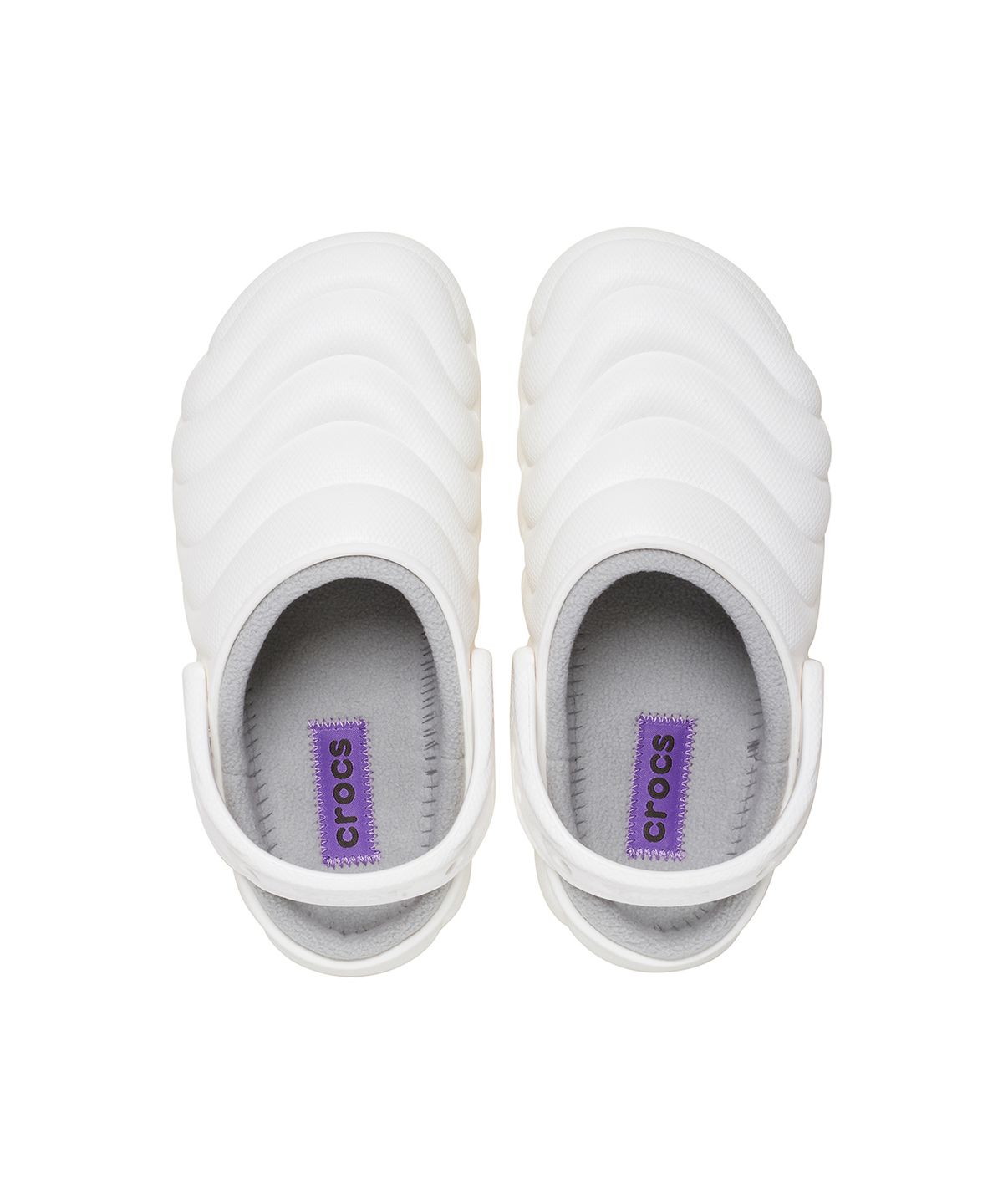 크록스(CROCS) 클래식 라인드 오버퍼프 클로그 - 화이트 / 210059-100