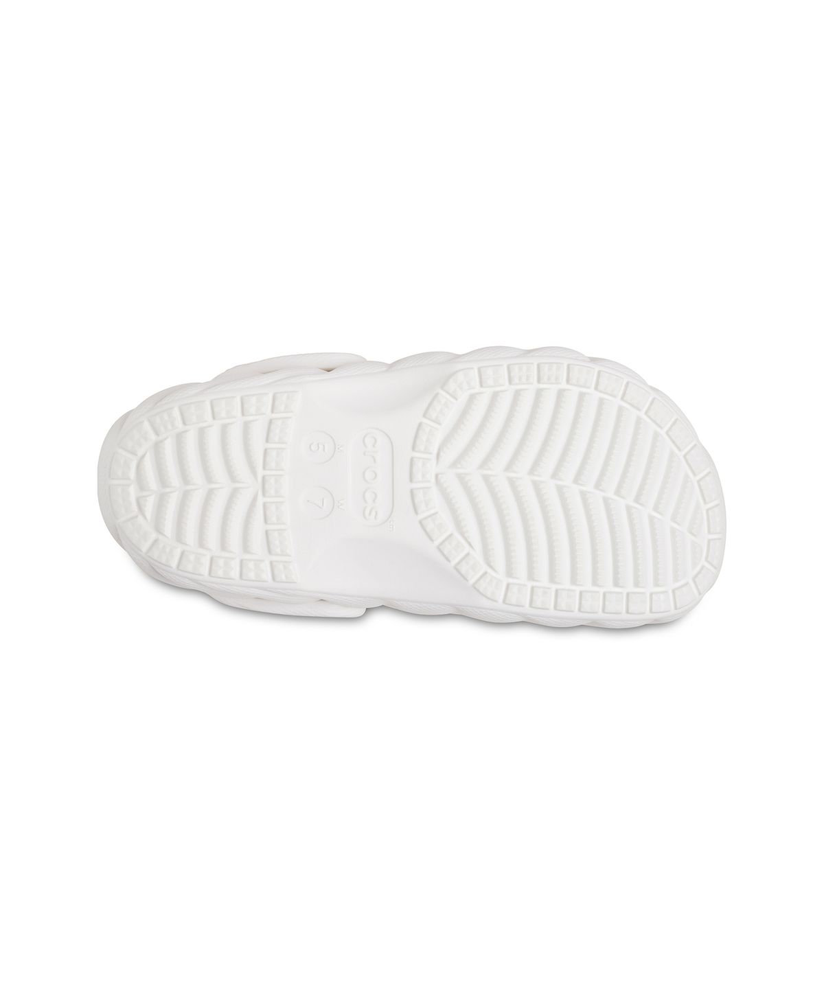 크록스(CROCS) 클래식 라인드 오버퍼프 클로그 - 화이트 / 210059-100