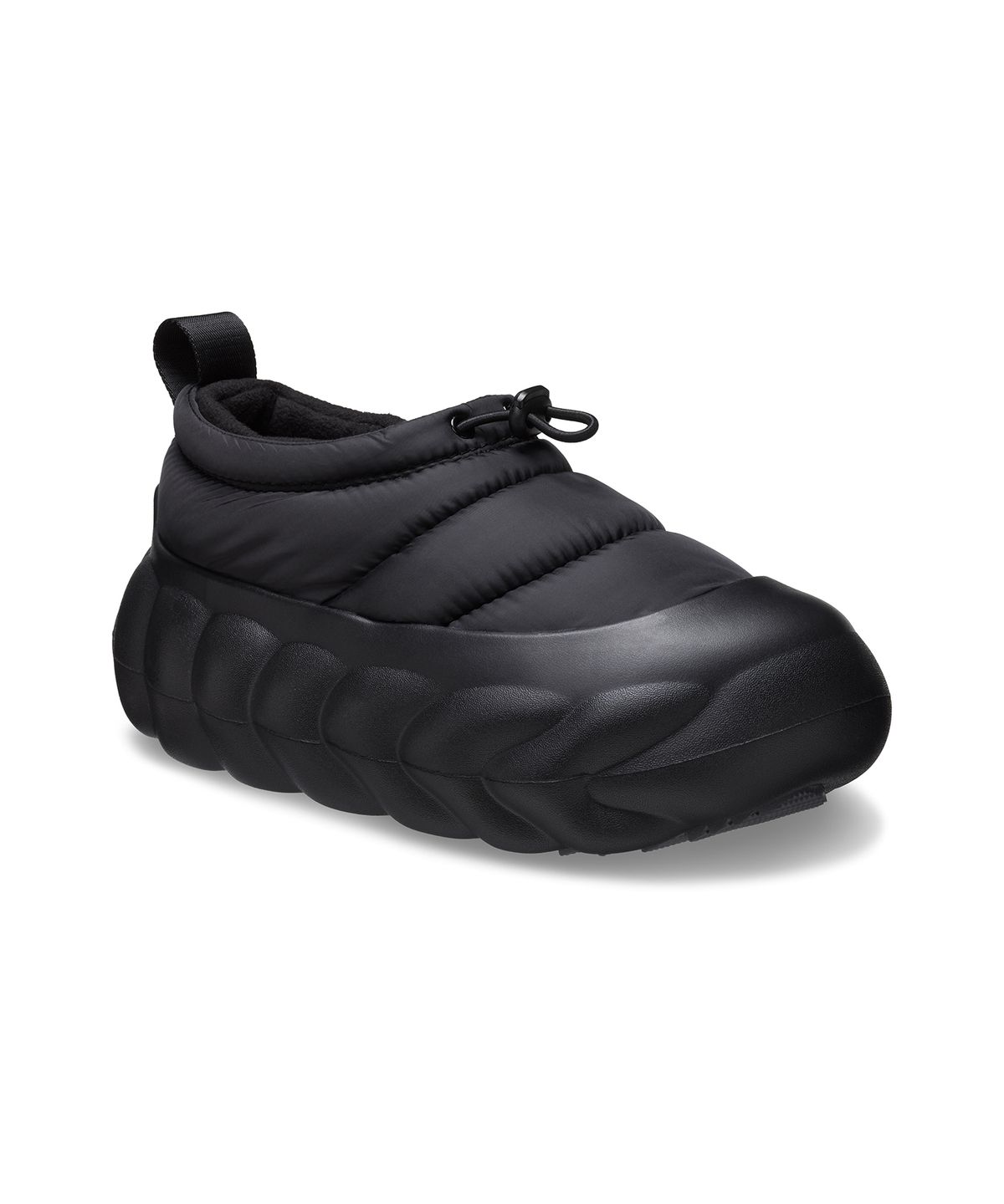 크록스(CROCS) 오버퍼프 쇼티 - 블랙/블랙 / 210668-060