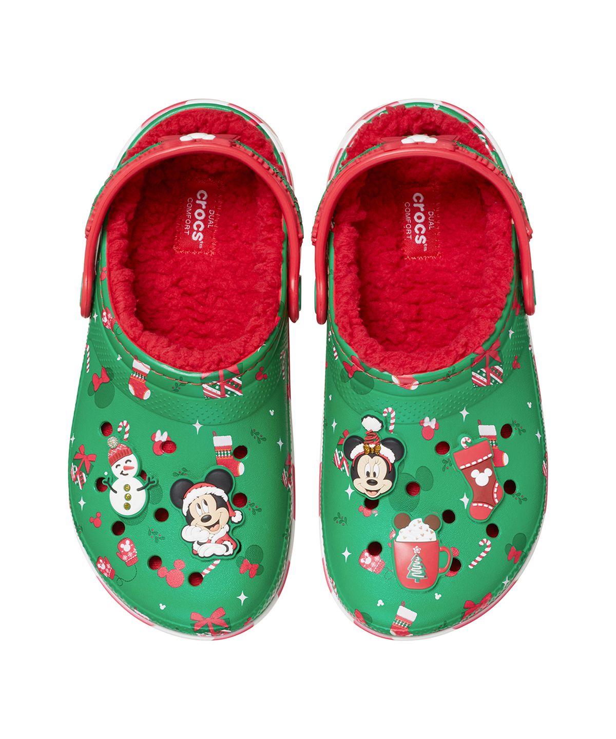 크록스키즈(CROCS KIDS) 미키의 크리스마스 클래식 라인드 클로그 키즈 - 멀티 / 210814-90H