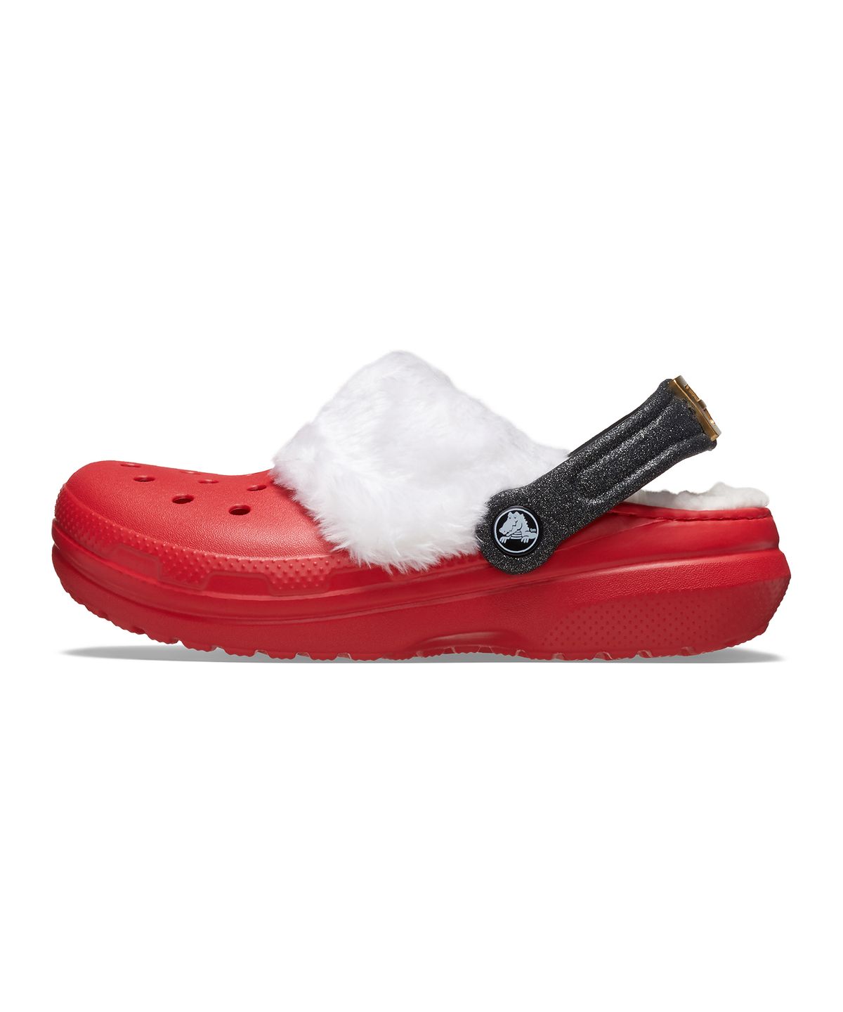 크록스키즈(CROCS KIDS) 클래식 라인드 산타 클로그 키즈 - 바시티 레드/멀티 / 210931-6WE