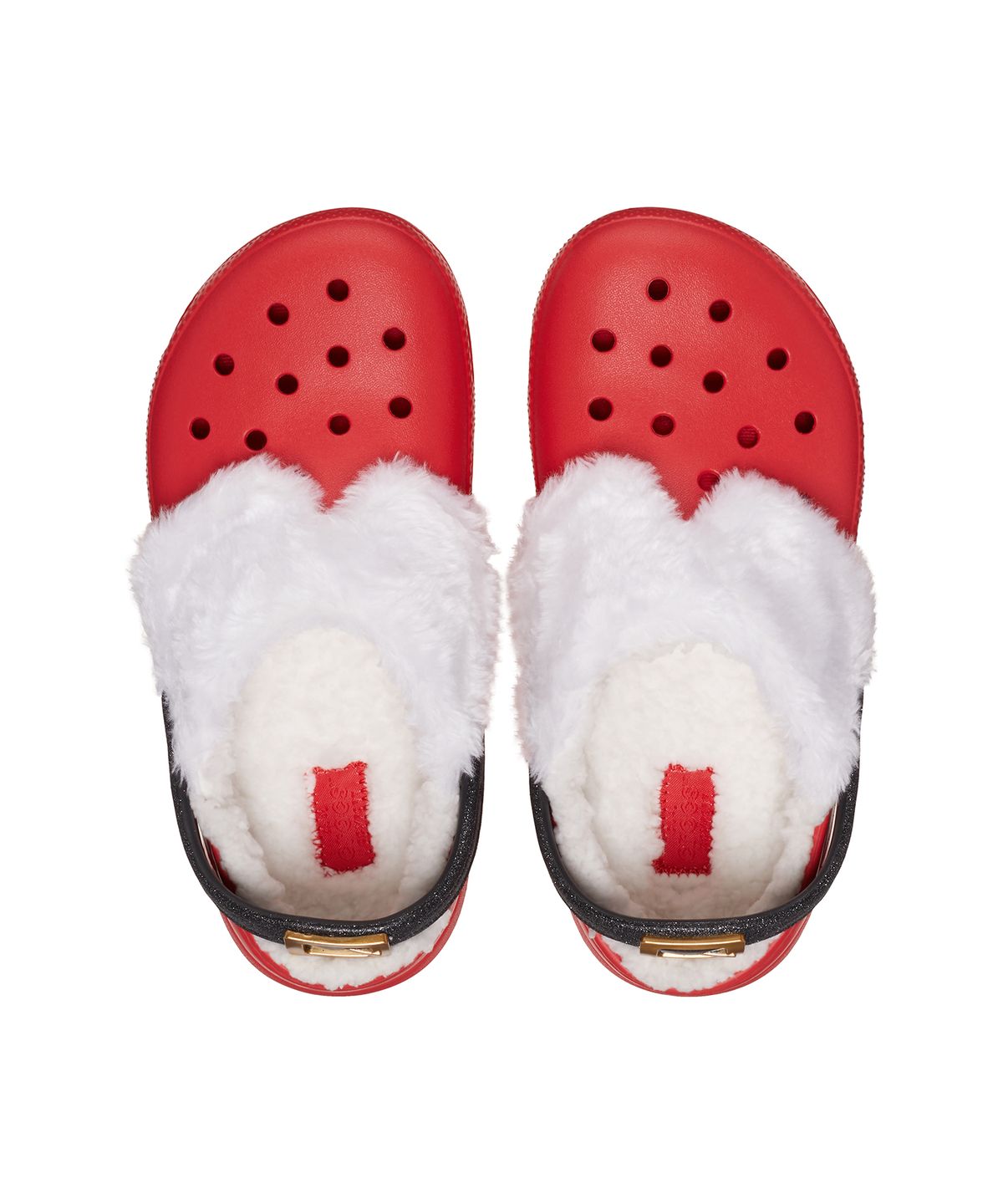크록스키즈(CROCS KIDS) 클래식 라인드 산타 클로그 키즈 - 바시티 레드/멀티 / 210931-6WE
