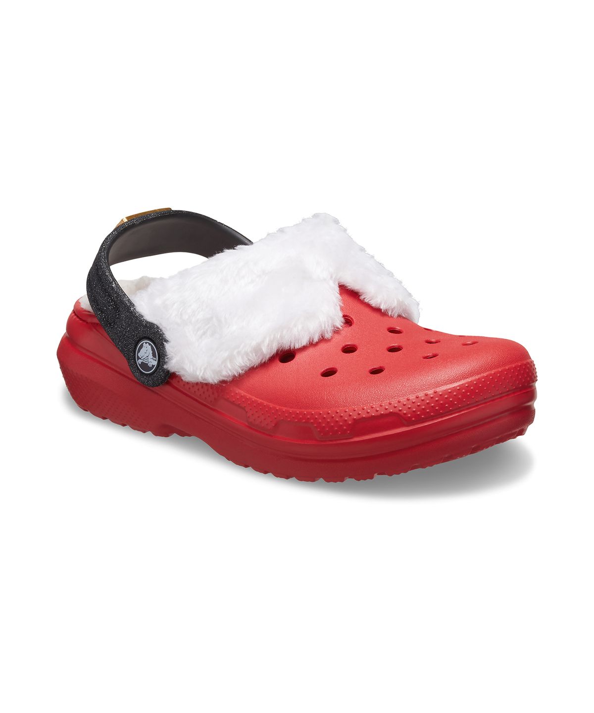 크록스키즈(CROCS KIDS) 클래식 라인드 산타 클로그 키즈 - 바시티 레드/멀티 / 210931-6WE
